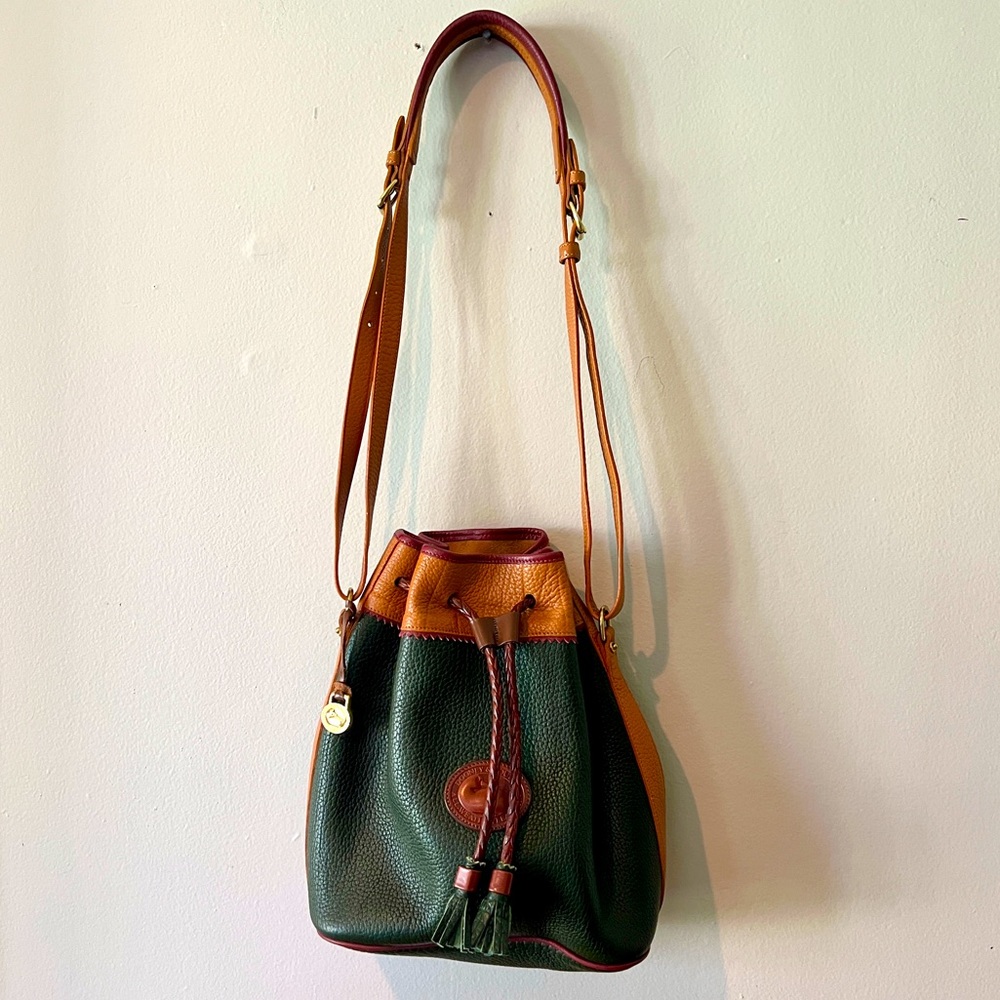 Vintage Dooney & Bourke Teton Leather Bucket Bag